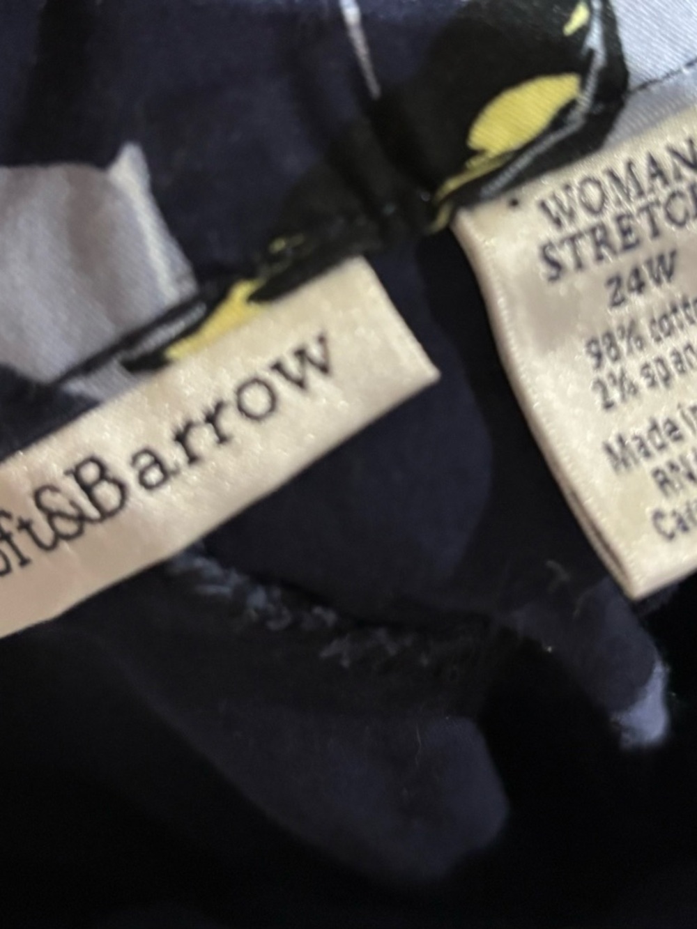 Croft & Barrow Navy Floral skort- Navy with floral Accents size 24w - Picture 2 of 2
